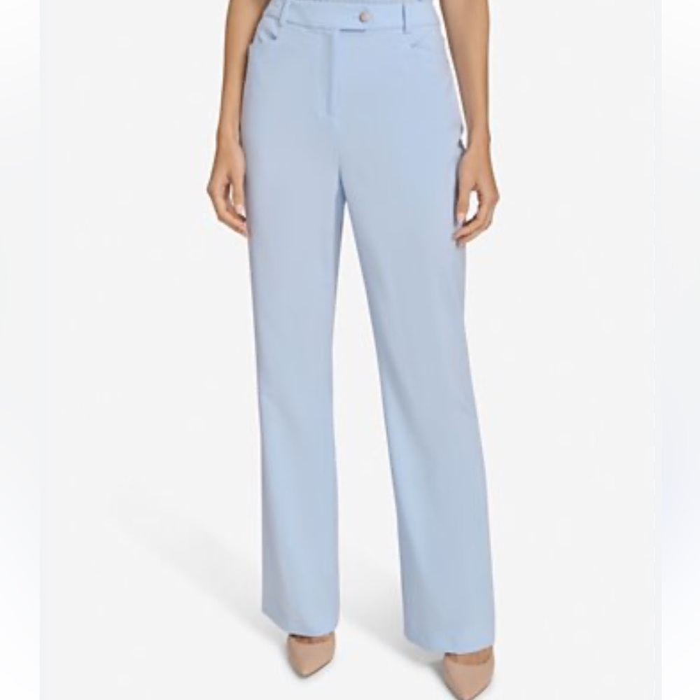 Calvin Klein Women's classic Fit Straight-Leg Pants baby blue never worn size 6
